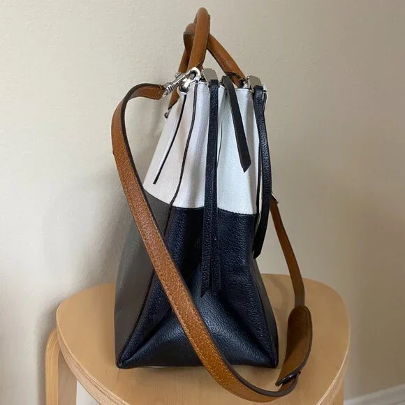 Authentic Coach Colorblock Leather Satchel - Picture 4 of 15